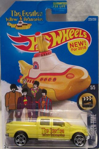Hot Wheels Custom Ford F - 150 The Beatles Yellow Submarine Limited Edition