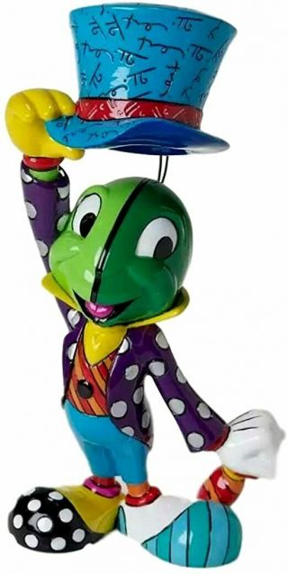 Disney Jiminy Cricket Britto Statue 4023845 Great Color Hand Painted