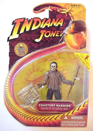 Indiana Jones Crystal Skull Cemetery Warrior Action Figure 2008 C - 9,  Mimb