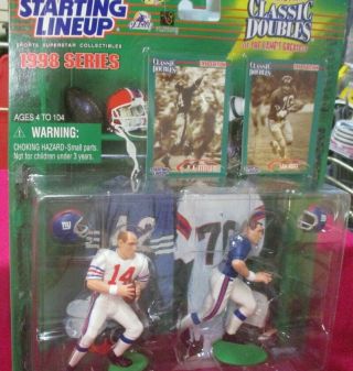 1998 Starting Lineup Y.  A.  Tittle And Sam Huff Giants Classic Double Football