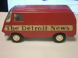 Vintage Tiny Tonka The Detroit News Van Private Label 69 - 70 Red
