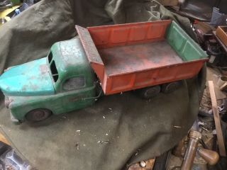 Vintage Structo Pressed Steel Toy Dump Truck Construction Toy
