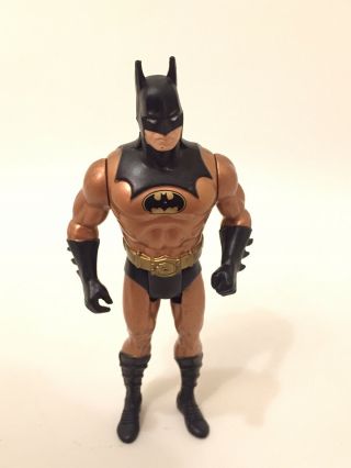Vintage 1990 Batman Gold Suit Kenner Action Figure Dc Dark Knight Bruce Wayne