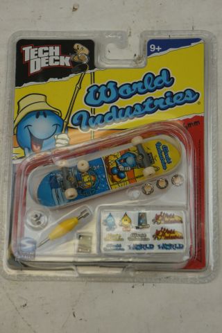 Vintage Tech Deck World Industries Fishing Fingerboard Wet Willy Flame Boy 13600