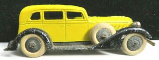 Vintage Tootsietoy Car Graham Series 613 Yellow & Black 6 Wheel Sedan