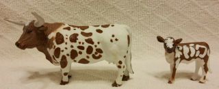 Big Country Farm Toys 1/20 Scale Longhorn Cow & Calf Figures
