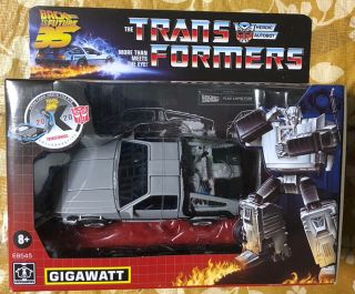 Transformers Back To The Future Delorean Gigawatt - & In - Hand