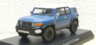 1/64 Kyosho Toyota Fj Cruiser Blue Diecast Car Model