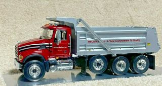 First Gear 10 - 3005 Red And Black Mack Granite Dump Truck 1:34