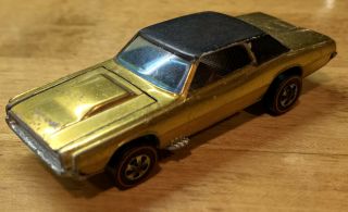 Hot Wheels Vintage Redline 1967 Custom T - Bird Gold Mattel Die - Cast Car Hong Kong