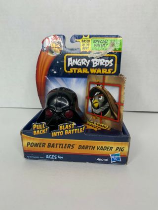 Star Wars Angry Birds Power Battlers Black Darth Vader Pig With Pull Back Motion