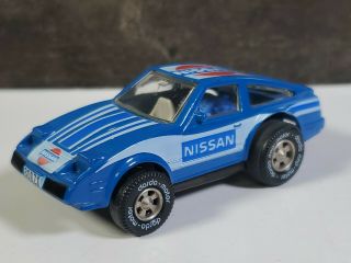 Darda Stop & Go Nissan Z Pull Back Car Vintage Rare Blue Pinstrips Diecast
