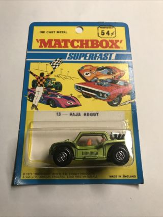 Lesney Matchbox Superfast 13 Baja Buggy In Card