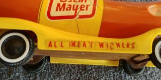 VINTAGE 1950 ' S OSCAR MAYER WEINER MOBILE TOY - - ALL MEAT WEINERS 3