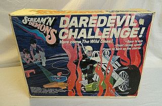 Look 1971 Hasbro Scream`n Demons " Daredevil Challenge " Motorcycle Chopper Set