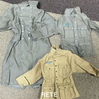3x 1:6 Wwii German Winter Uniform Coat Jacket 12  Gi Joe Ultimate Soldier Did