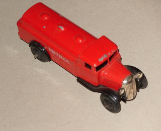 Dinky 25d Type 2 Chassis Petrol Tank Wagon Tanker Red With White Petrol Logo