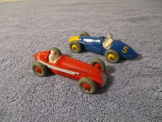Vintage Dinky Toys Alfa Romeo 23f & Ferrari 23h Diecast Metal Race Cars England