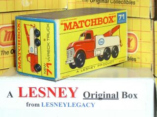 Matchbox Lesney 71c Ford Heavy Wreck Truck Type F1 Empty Box Only