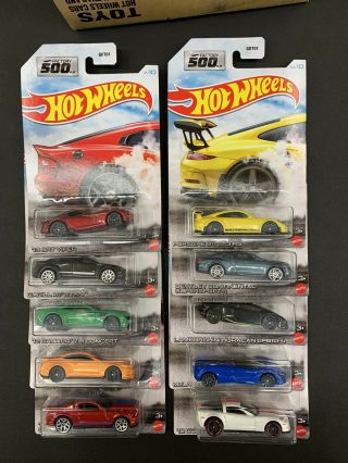 2021 Hot Wheels Factory 500 Hp Horse Power Full Set Of 10 Cars Walmart Exclusive