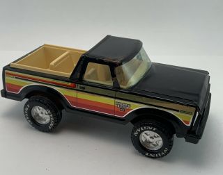 Vintage Nylint Ford Bronco Ranger Xlt Truck Black Red/gold/yellow 10” Long