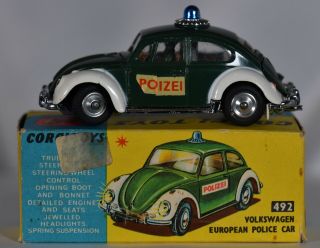 Corgi 492 Volkswagen European Police Car In