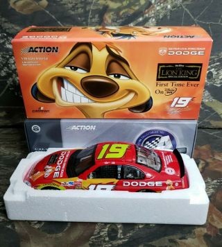 Jeremy Mayfield 19 Dodge 1:24 Scale Stock Car Special Edition The Lion King E4 2