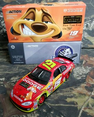 Jeremy Mayfield 19 Dodge 1:24 Scale Stock Car Special Edition The Lion King E4 3