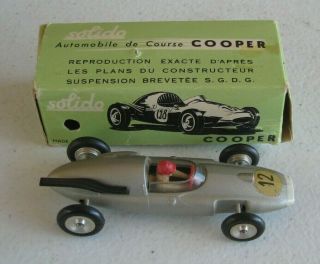 Vintage France Solido 116 Cooper Race Car Mib C334 Rare