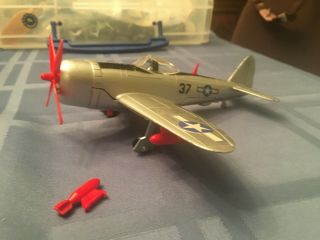 Rare / Vintage Dinky 734 P - 47 Thunderbolt Plane - Made In England - AWESOME 2
