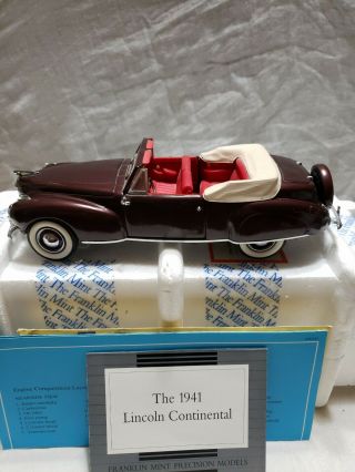 1941 Lincoln Continental Franklin 1:24 w/Box IMMACULATE 2