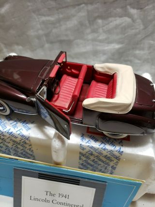 1941 Lincoln Continental Franklin 1:24 w/Box IMMACULATE 3