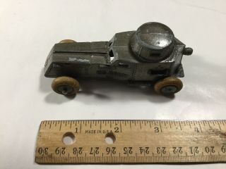Tootsietoy Us Army Armored Car Early Toy Tank Cast Metal Vtg