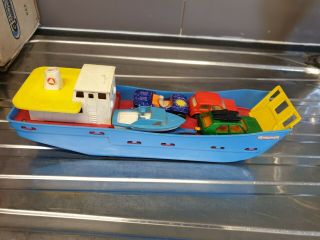 Matchbox Superfast Ferry Boat And 4 Vehicles Unboxed