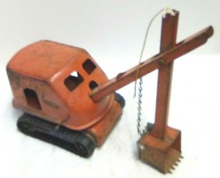 Vintage 1950s Tonka Steam Shovel Pressed Steel Construction Toy