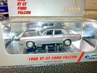 Classic Carlectables 1/43 Ford Falcon Xt Gt 1968 Gt Silver No 43544