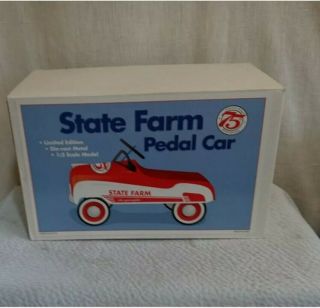 Nib State Farm Insurance 1:3 Scale Pedal Car " 75th Anniversary Die - Cast Metal "