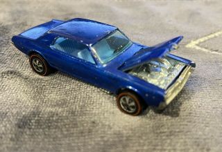 Hot Wheels Redline - Early Custom Cougar In Blue W/ A Blue Interior Good