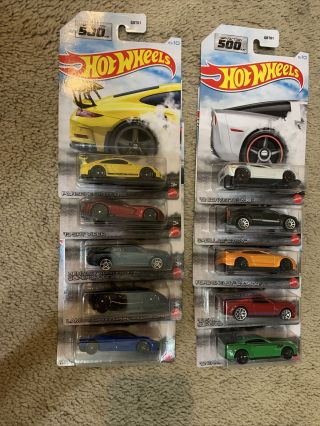 2021 Hot Wheels Factory 500 Hp Horse Power Full Set Of 10 Cars Walmart Exclusive