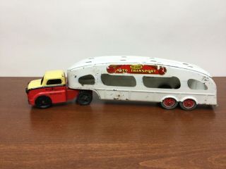 Louis Marx Auto Transport Truck & N.  American Van Lines Trailer Car Hauler