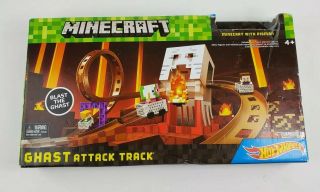 Hot Wheels Minecraft - Ghast Attack Track - Complete W/ Box,  No Paperwork/car