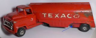 Buddy L Texaco Gas & Oil Tanker Truck Red 1950 