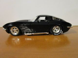 Jada 1/24 Bigtime Muscle Custom Black 1963 Chevy Corvette Sting Ray Read