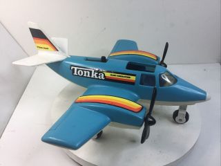 Vintage Tonka Hand Commander Turbo Prop Toy Airplane Vintage 1979 Blue White
