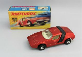 Matchbox Lesney Superfast No41 Siva Spider Empty With Rarer Offwhite Interior "