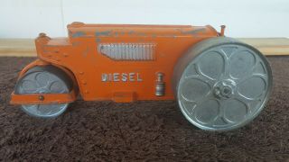 Vintage Hubley Kiddie Toy Cast Metal Diesel Steam Roller Truck 480