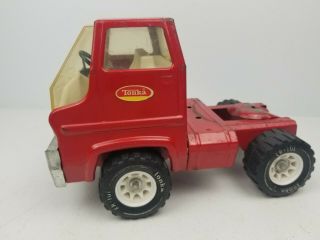 Vintage Red Tonka Metal Xr - 101 Tires Cab Section Toy Car Truck
