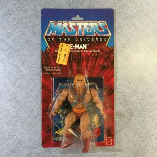 Masters Of The Universe He Man Motu Vintage 1981 He Man 8 Back Moc