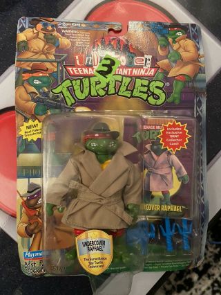1994 Tmnt Undercover Raphael Cloth Coat With Collector Card Holy Grail