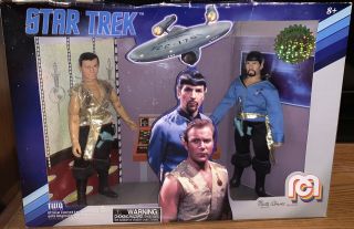 Mego Star Trek - Mirror Captain Kirk & Mr Spock,  2 Pack,  8 " Figures Shelf Ware